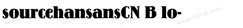 sourcehansansCN B lo字体转换